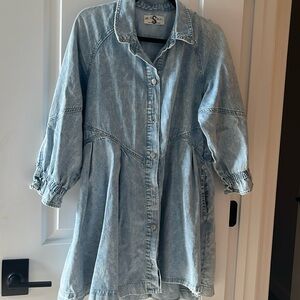 Free People denim mini dress size small